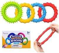 RVKAL-4 Pcs Fidegt Toys Bracelets Sensoriels Jouet De Décompression Jouet Anti Stress Pour Enfants Garçons Et Filles Soulage Le Stress Et L'Anxiété L'Autisme Et Le Tdah