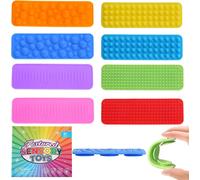 RVKAL-8 Pcs D'Activité Sensorielle Fidget Toys Anti Stress,Fidget Toys Pierre Sensorielle,Texturées Différentes Couleurs,Jouet En Silicone Pour Soulager Le Stress,Planche À Fidget Sensorielle Pour En