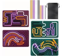 RVKAL-Planche D'Activités Sensorielles En Silicone Double Avec 22 Bâtonnets Pour Autisme Et Adhd-Jouets Sensoriels (Vert Et Rouge)