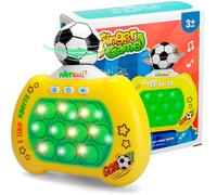 RVKAL-Pop It Électronique Avec Ballon De Football Rotatif À 360° Console De Jeux À Bulles À Poussée Rapide Popping Game Jeux Interactifs Fidget Toy Jeu De Poussée Rapide Cadeau