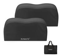 RVMATE Lot de 2 Housses de Pneu pour véhicule récréatif - Housses de Roue à Double essieu - pour pneus de 68,6 à 76,2 cm de diamètre - Imperméables et Anti-UV Oxford 600D - Noir - Accessoires pour