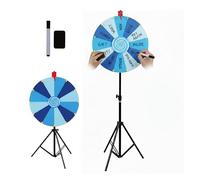 RVOWTAGL Roue De La Chance 60 cm Réglable en Hauteur 101-200cm, Roue des Prix Facile àÉcrire et à Nettoyer pour Fêtes Anniversaires Mariages,Blue