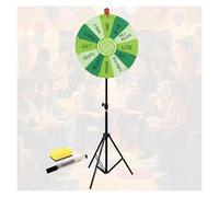 RVOWTAGL Roue De La Fortune Personnalisable 60 cm avec trépied - Hauteur Ajustable 101-200 cm, Roue De La Chance Comprend Marqueur et Caoutchouc pour fête, Salon, Carnaval,Green