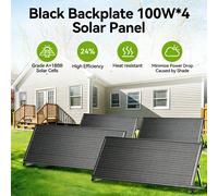 RVPOZWER 12V 400W/200W/100W panneau solaire rigide silicium monocristallin étanche 18BB cellules solaires de Type N Camping/maison/RV 200W