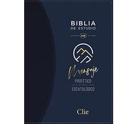 RVR, Biblia de Estudio del Mensaje Profético y Escatológico, Leathersoft, Azul, Interior a dos colores