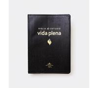 RVR60, Biblia de Estudio de la vida plena, Leather-Look, Negro, con Índice