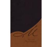 RVR60, Biblia de Estudio MacArthur, Letra grande, Leathersoft, Café, con Índice y Cierre