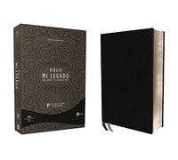 RVR60, Santa Biblia Mi Legado, Colección Premier, Piel genuina de cabra, Negro, Una Columna, Interior a dos colores, Comfort Print