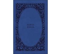 Rvr60, Santa Biblia, Tierra Santa, Letra Grande, Leathersoft, Azul, Con Cierre, Palabras De Jesús En Rojo, Comfort Print