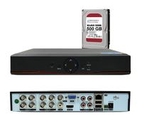 Dvr 8 Canaux HARD DISK 500GB AHD HIBRYD IPhone Android P2P KIT ITALIEN 5 MPX
