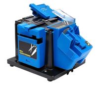 RVUEM Affûteuse Électrique pour Forets, Machine d'Affûtage Électrique Multifonction 3-en-1 pour Couteau, Foret, Ciseau à Bois, Ciseaux, avec Meuleuse à Angles Réglables, 96W, 1350 TR/Min