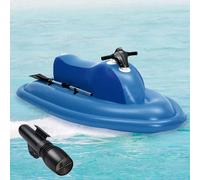 RVUEM Bateau à Moteur éLectrique D'éTé, Scooter sous-Marin éLectrique Professionnel Jet Ski, Double Aileron Amovible, MatéRiau PVC Robuste, éQuipement PlongéE sous-Marine,with Thruster