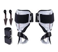 RVUEM Crampons d'escalade Portables, RéSistants à La Casse, Hauteur RéGlable, avec Sangles en Cuir De Vache Et Plaque d'acier IntéGréE éPaisse, pour Grimpeurs, Chasseurs Et Cueilleurs Fruits