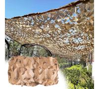 RVUEM Filet De Camouflage Renforcé, Filet De Camouflage en Rouleau, Voile D'Ombrage pour Pergola, Filets Brise-Vue, Auvent De Terrasse, pour Camping, DéCoration, Chasse Et Tir,Sand,3x8m