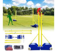 RVUEM Filet Volley-Ball/Badminton Portable Convient L'IntéRieur Et L'ExtéRieur Grande Grille Professionnelle Type BoîTe avec roulettes, Hauteur RéGlable pour Hommes, Femmes, Adultes et Jeunes