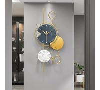 RVUEM Grande Horloge Murale, Art CréAtif Horloges, Grande Horloge Murale en MéTal DéCorative, Horloge Murale Silencieuse De 19 Pouces, Fonctionnant sur Batterie, pour Salon Chambre Bureau Cuisine