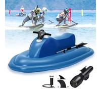 RVUEM Jet Ski Gonflable Haut Gamme 2025, Pagaie Manuelle, Double Aileron Amovible, MatéRiau PVC Robuste, Ultra-LéGer (8KG), Capacité Charge 220 KG, pour Lacs RivièRes Eaux CôTièRes,with Thruster