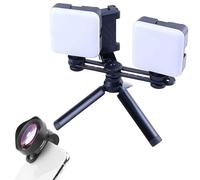 RVUEM Lampe de Comblement Dentaire, Accessoire de Photographie Dentaire, Luminosité d'Éclairage pour Caméra Buccale, Kit d'Éclairage Studio LED Vidéo, pour Clinique,B with Bluetooth 75mm Macro