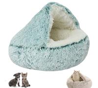 RVUEM Panier-Caverne pour Petits Chiens Chats et Animaux, Lits pour Chiens Anti-Stress Peluche Douce, Nouveaux Lits pour Chats 2026, Fond Anti-Dérapant, Sac Couchage pour Animal Lavable,004,50CM