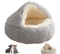 RVUEM Panier-Caverne pour Petits Chiens Chats et Animaux, Lits pour Chiens Anti-Stress Peluche Douce, Nouveaux Lits pour Chats 2026, Fond Anti-Dérapant, Sac Couchage pour Animal Lavable,006,100CM
