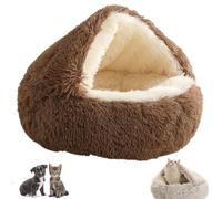 RVUEM Panier-Caverne pour Petits Chiens Chats et Animaux, Lits pour Chiens Anti-Stress Peluche Douce, Nouveaux Lits pour Chats 2026, Fond Anti-Dérapant, Sac Couchage pour Animal Lavable,007,70CM
