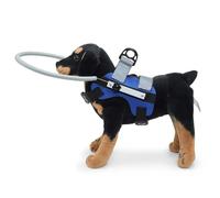 RVUEM Pare Chocs pour Chiens Aveugles, Cercle Anti Collision RéGlable, Harnais De SéCurité Facile à Fixer, pour Chiens Aveugles Et Malvoyants,Blue 2.0,S