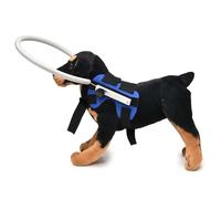 RVUEM Pare Chocs pour Chiens Aveugles, Cercle Anti Collision RéGlable, Harnais De SéCurité Facile à Fixer, pour Chiens Aveugles Et Malvoyants,Blue 1.0,S