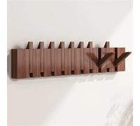 RVUEM PatèRes en Bois, Porte Manteau De Style Piano, Porte Manteau Mural Rabattable, PatèRes Robustes, pour Suspendre Manteaux, CléS, Chapeaux, Peignoirs, Serviettes,03,71×14.5cm(10Hooks)