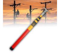 RVUEM Perches TéLescopiques Isolantes, Crochet De Sauvetage Isolé Haute Tension, avec TêTe De Crochet RéGlable Multi-Angle, pour La Maintenance du RéSeau éLectrique,3 Sections 3m