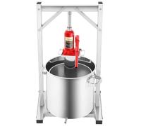 RVUEM Pressoir à Fruits Et à Vin, Pressoir Hydraulique en Acier Inoxydable 12 L/22 L/36 L, Fouloir à Cidre, éQuipement pour Vinification Cidre, Raisin Et Jus Cidre,36l