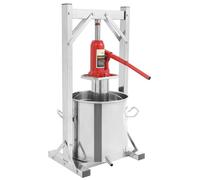 RVUEM Pressoir à Fruits, Fouloir à Cidre Et Raisin, Presse-Agrumes Manuel à VéRin Hydraulique en Acier Inoxydable 12 L/22 L/36 L, PréParation Jus Fruits Pommes Carottes Oranges LéGumes Herbes,36l
