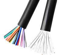 RVV 30-Core 18 AWG PVC Insulated And Sheathed Flexible Control Cable, 300/500V, 30 Meters, Black, Model RVV(22 AWG 30 meters,20 cores)