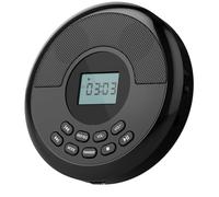 Rvyan Lecteur CD Portable Bluetooth Discman Rechargeable avec Double Haut-parleurs et Casque Lecteur CD Lecteur MP3 Noir