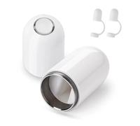 RVYEIOP 2 pièces blanches 1ère génération Apple Pencil capuchons magnétiques, Apple Pencil capuchons magnétiques de remplacement, est livré avec 2 pièces anti-perte support de capuchon en silicone