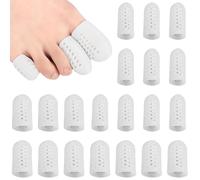 RVYEIOP 20 Protège-Ortails Blancs Élastiques - Coussinets de Protection pour Orteils - Séparateur d'Ortails Réutilisable - Anti-Frottement et Confort Optimal - Pour Chaussures, Sport et Quotidien