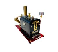 RW-BV2C Mini machine à vapeur réversible en V avec chaudière, compatible avec 70 à 130 cm de long, coffret cadeau créatif pour adultes et adolescents (version pré-assemblée)