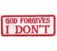 RW God Forgives, I Dont, Biker Rocker motoradjacke Bandana kutte Badges Patch