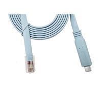 RW RoutersWholesale FTDI Câble de console USB vers RJ45 compatible avec Cisco/Windows 7, 8/Vista/Mac/Linux/RS232 Switch Router (USB-C) 1,8 m