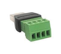 RWAJZAX Adaptateur USB 2.0 A mâle vers bornier - Carte sans soudure - Pour câble de données, réparation de projets électroniques, bornes à vis USB