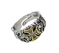 RWAJZAX Alliances réglables inspirées du dieu de la mer antique - Design rétro - Bijoux en alliage - Trident - Alliances, comme décrit