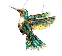 RWAJZAX Attrape-soleil double face en acrylique avec chaîne teintée - Décoration de jardin ou de maison - Oiseaux teintés