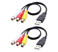 RWAJZAX Câble adaptateur composite AV court 0 25 m vers 3RCA femelle AV pour transmission de signal audio vidéo TV PC connexion USB composite câble audio vidéo