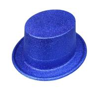 [RWAJZAX] Chapeau de Fedora en poudre brillante à large aile Chapeau de magicien Hip Hop Cowboy Tête de Guerre Accessoires de fête de mode
