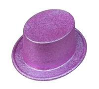 [RWAJZAX] Chapeau de Fedora en poudre brillante à large aile Chapeau de magicien Hip Hop Cowboy Tête de Guerre Accessoires de fête de mode