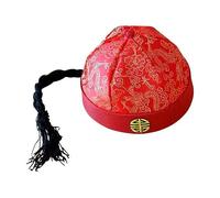 [RWAJZAX] Chapeau traditionnel chinois empereur chinois en tissu de soie Chapeau de paracet chinois Tantz Hankosat Mex Accessoires pour événements de costumes