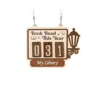 RWAJZAX Coin de lecture Décoration murale Bibliothèque suspendue en bois Comptoir Tableau de suivi de livre Panneau en bois Bibliothèque Cadeau pour adultes Art mural Cible de lecture