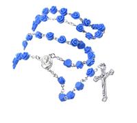 [RWAJZAX] Collier chapelet unique avec pendentif en forme de rose catholique pour rituels religieux et accessoires de prière