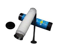 RWAJZAX Dissoudre l'eau Tubes étroits en maille filet Mangeoire pour pêche à la carpe Sac d'appât en maille avec entonnoir et piston Facile à utiliser Dissoudre l'eau PVA Tubes à mailles étroites NET