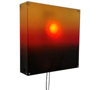 RWAJZAX Lampe murale dynamique avec affichage de la lumière du soleil, lever du soleil, ambiances personnalisables dans un intérieur moderne, mouvements solaires interactifs, art mural