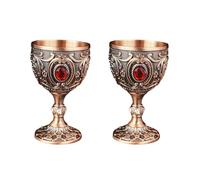 RWAJZAX Lot de 2 verres à vin de 30 ml - Style vintage médiéval - Pour communion, fête, maison, repas - Cadeau - Décoration
